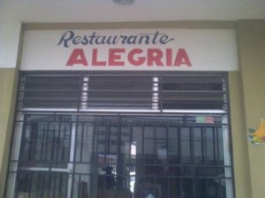 Il ristorante "Alegria"
