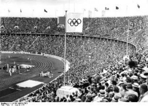 Lo stadio Olimpico di Berlino durante i giochi del 1936