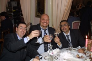 Con Maurizio Caldarelli (a sinistra) e Gianluigi Calestani alla prima "Notte dei Diamanti"