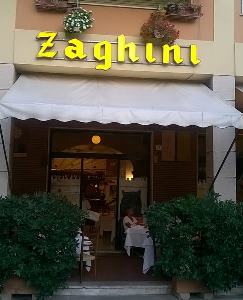 L'insegna del ristorante "Zaghini"