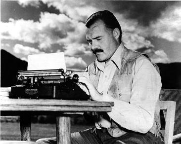 Ernest Hemingway al lavoro