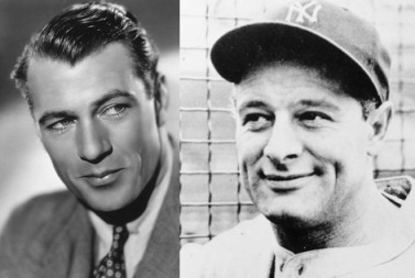 A sinistra Gary Cooper, a destra Lou Gehrig